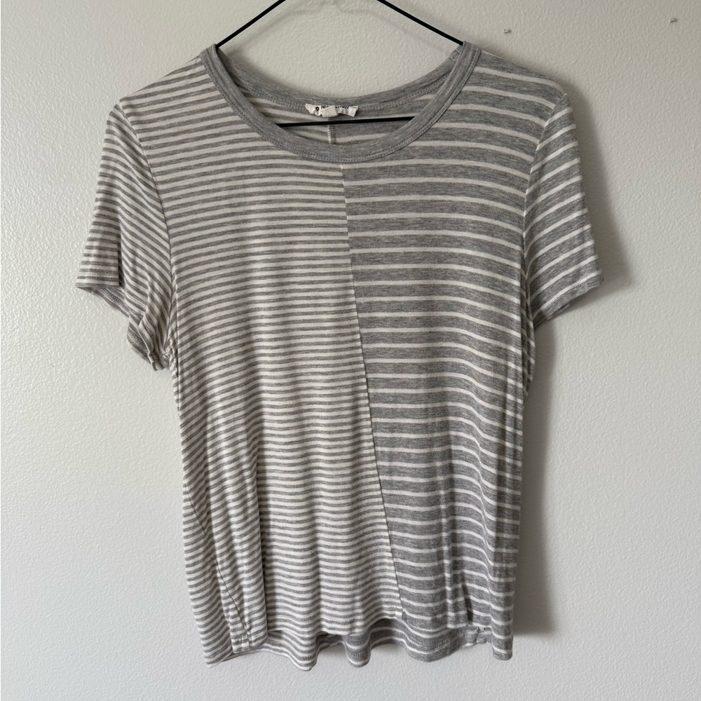 Gray Striped Women's Top